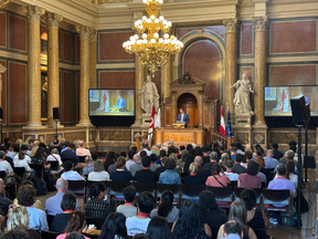 Photo of the audience during the Keynote speech at Großer Festsaal of the University of Vienna