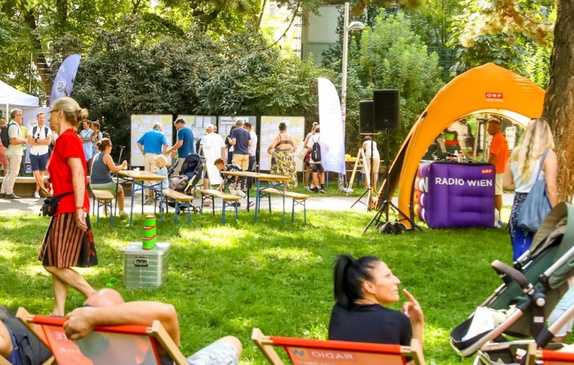 Photo of people in a park