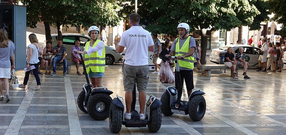 guided segway tour at plaza